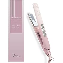 ストレートヘアアイロン ピンク 5段階温度設定(スタンド付き) ヘアアイロン ストレート 3way コードレス 3段階温度調節 急速